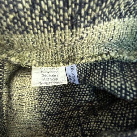 Yasuko Kurisaka Womens Sweater Jacket Olive Handwoven Mock Neck Pockets Artsy OS - Picture 5 of 9